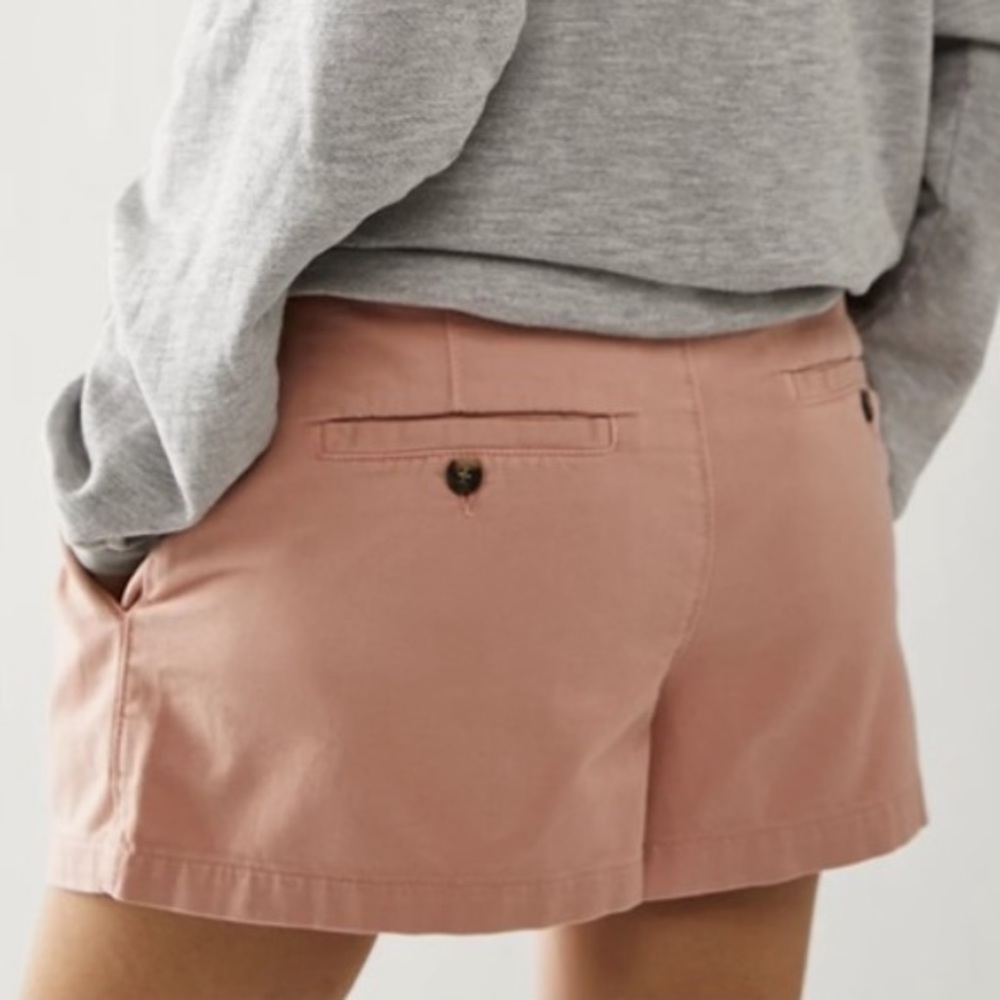 Free People Billie Chino Shorts-Petal-Sz. 8 Women’s Zip back pockets